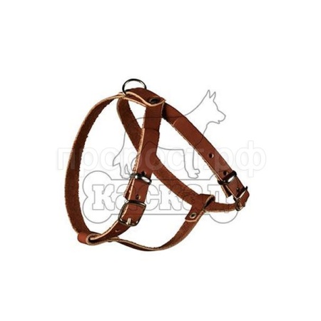 Шлейка кожа 15мм шея 39-47см, грудь 43-51см/01001511